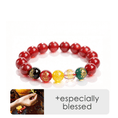 I-load ang larawan sa Gallery viewer, Five Wealth Gods Prosperity Bracelet – Black & Red Agate
