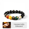 I-load ang larawan sa Gallery viewer, Five Wealth Gods Prosperity Bracelet – Black & Red Agate
