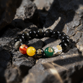 I-load ang larawan sa Gallery viewer, Five Wealth Gods Prosperity Bracelet – Black & Red Agate
