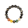 I-load ang larawan sa Gallery viewer, Five Wealth Gods Prosperity Bracelet – Black & Red Agate
