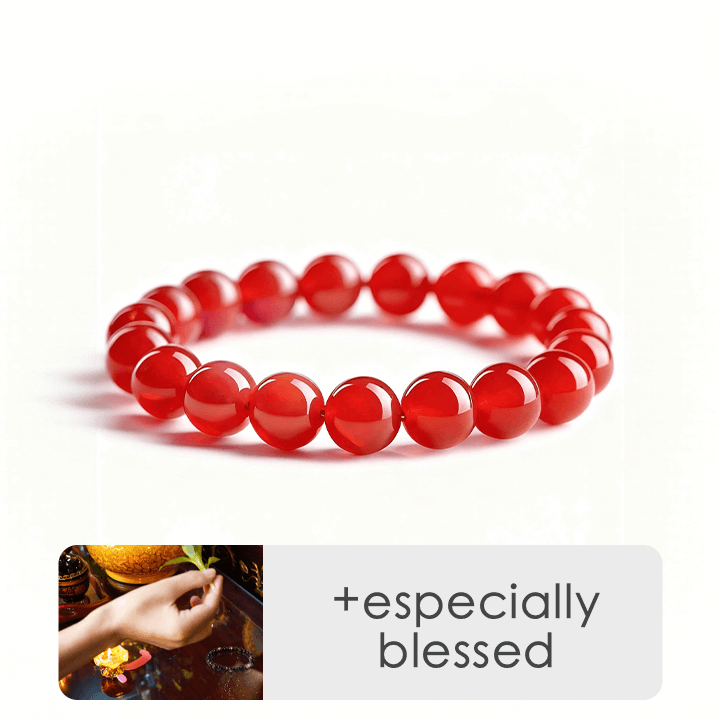 Akashagarbha Infinite Courage Red Agate Bracelet