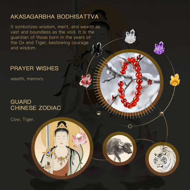 Akashagarbha Infinite Courage Red Agate Bracelet